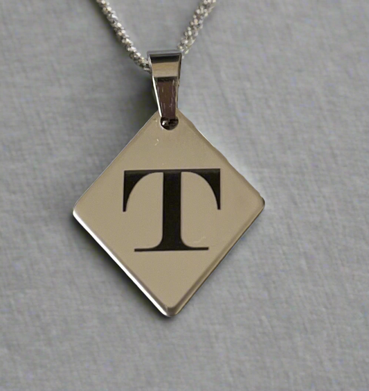 Pendant - Diamond with Letter